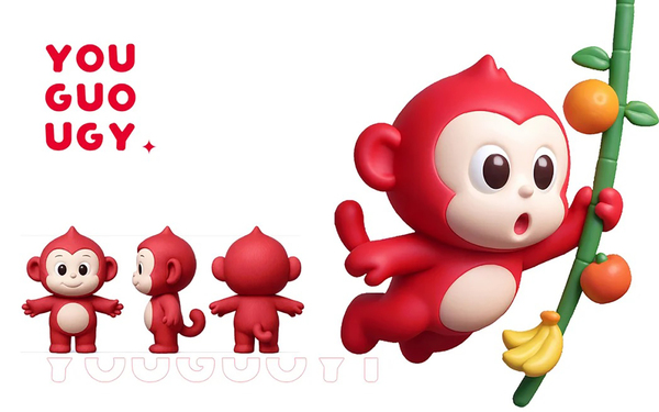 AIGC｜红色猴子IP直出全套IP形象周边