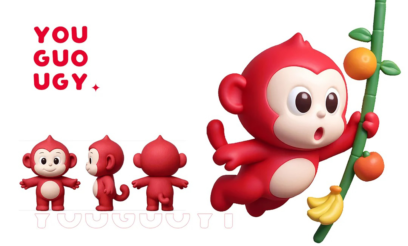 AIGC｜红色猴子IP直出全套IP形象周边图0