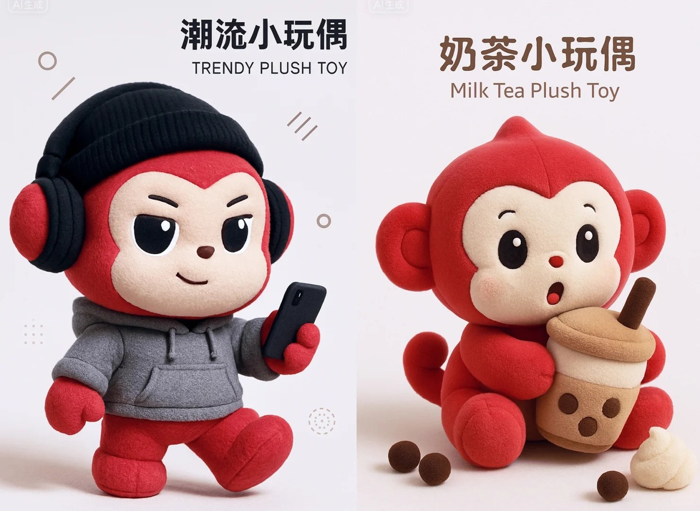 AIGC｜红色猴子IP直出全套IP形象周边图3