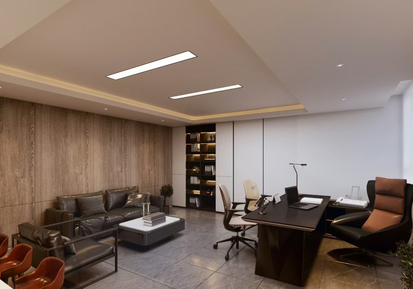 办公室室内设计效果图图0