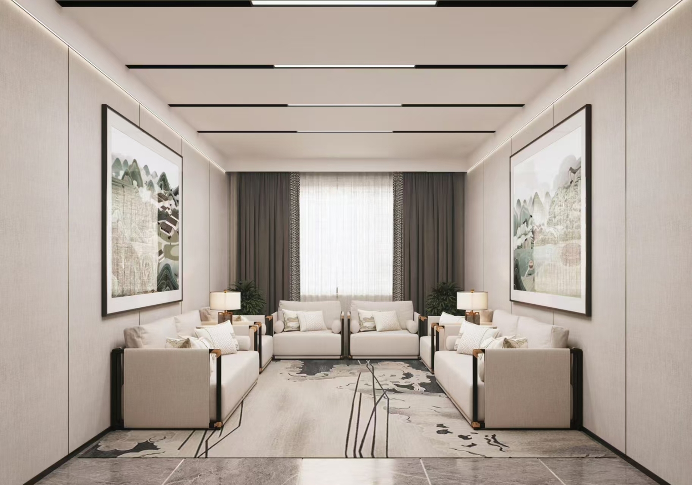 办公室室内设计效果图图3