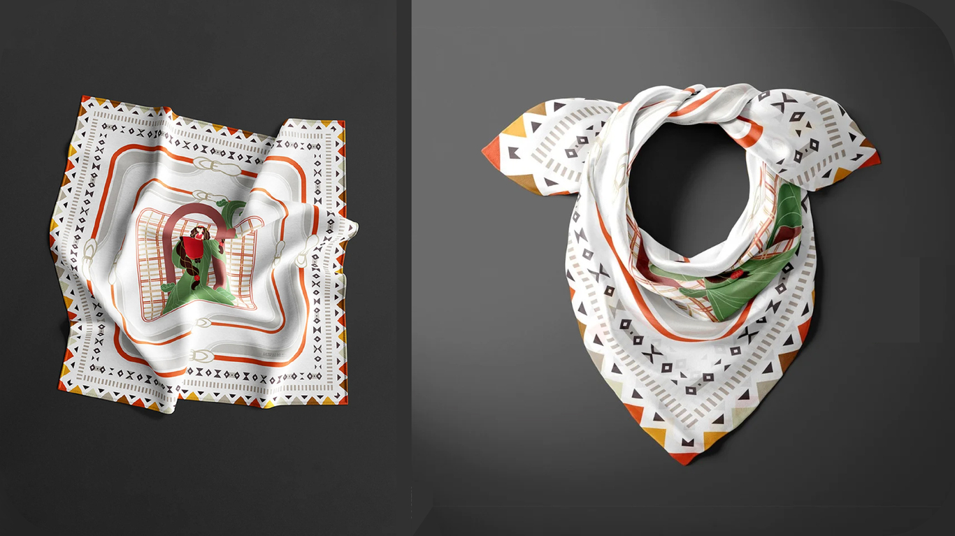 新疆达坂城姑娘文创产品插画设计 logo设计图1