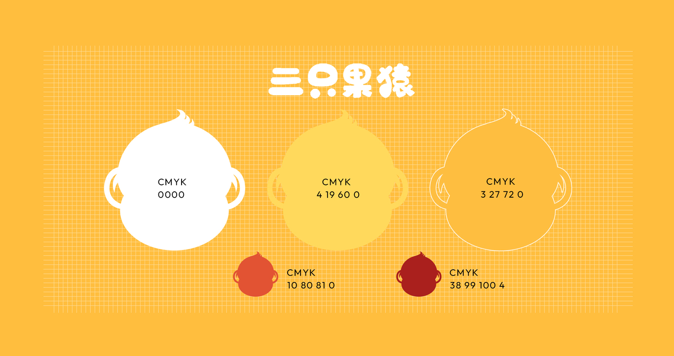 三只果猿|鲜果店LOGO VI设计图1