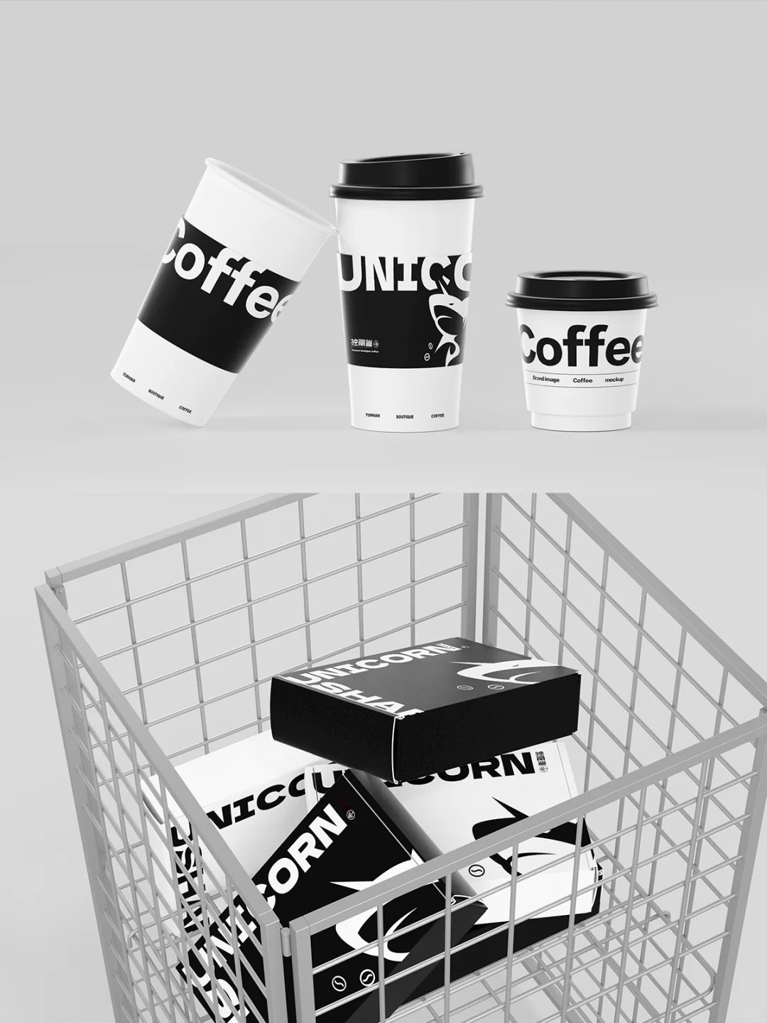 独角鲨｜咖啡logo设计图3