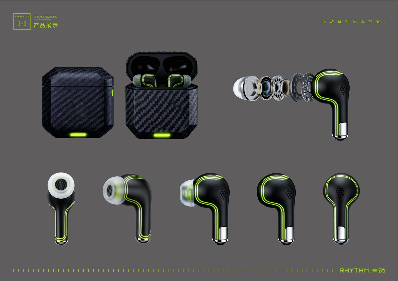 “RHYTHM律动”运动耳机——品牌广告平面创意图2